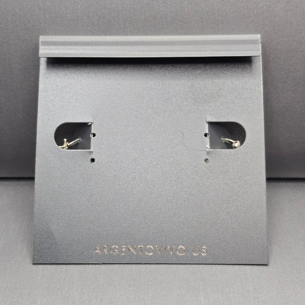 Argento Vivo Sterling Silver Puffy Hoop Earrings .75